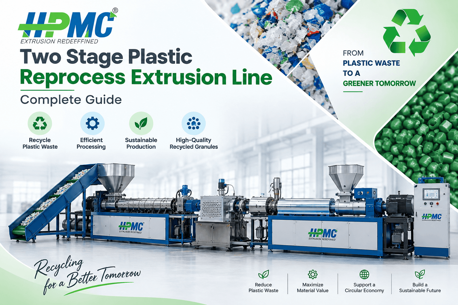 Twin Screw Extruder for UPVC Window Profile