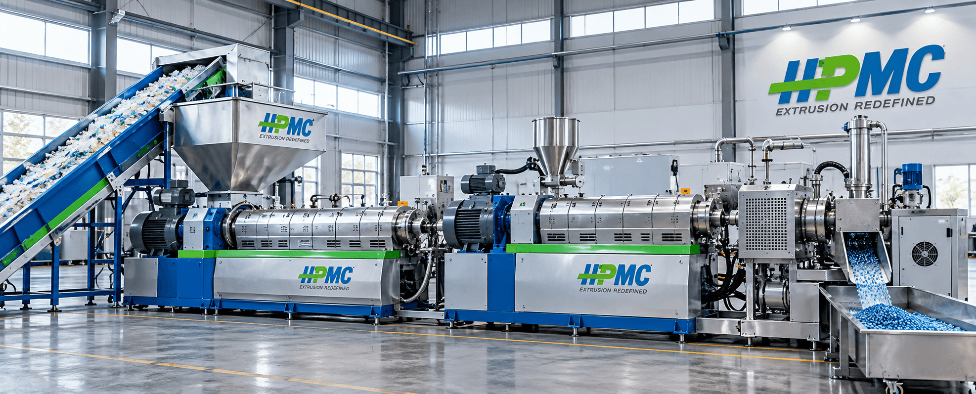 Two Stage Plastic Reprocess Extrusion Line