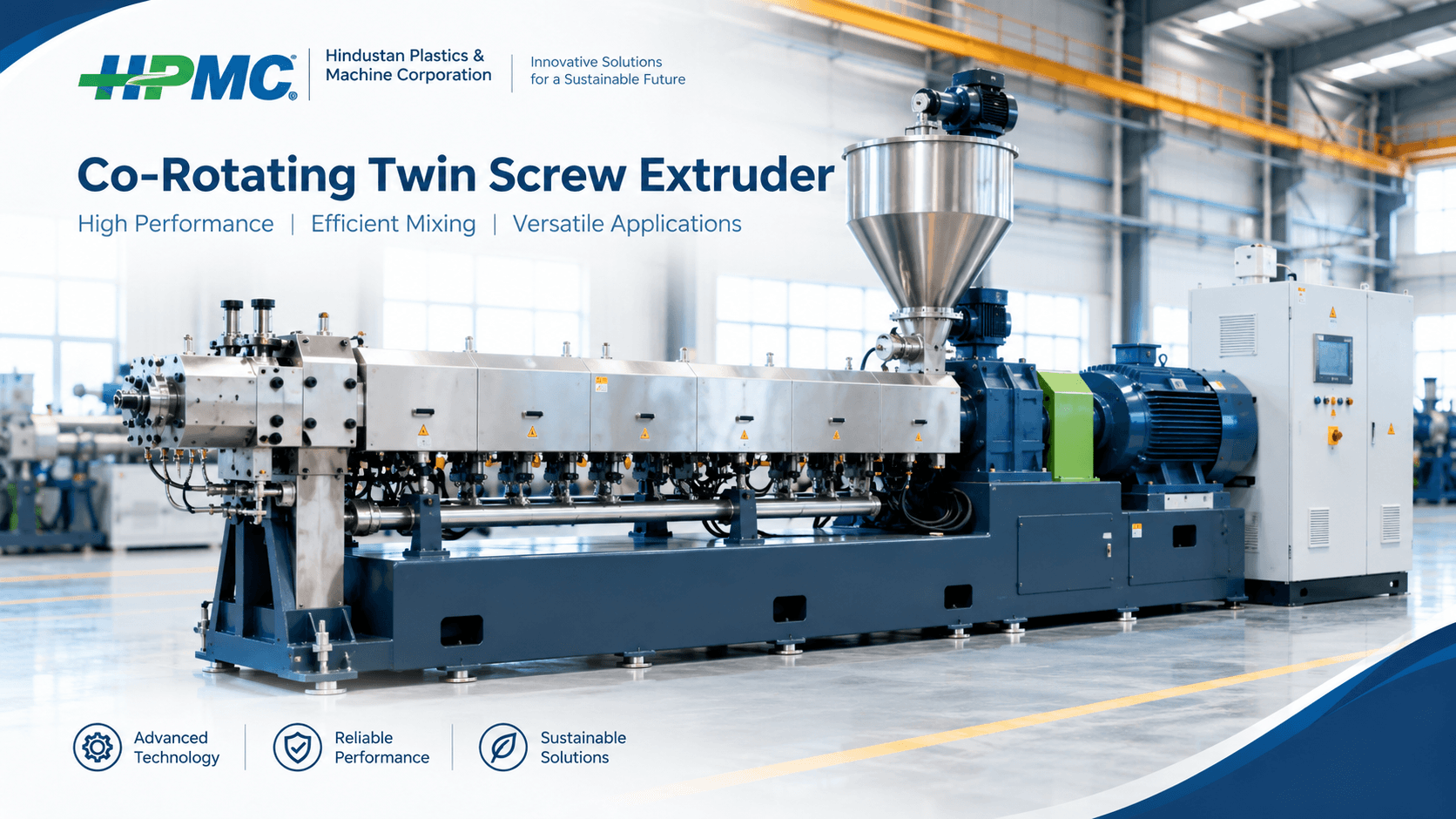 Co-Rotating Twin Screw Extruder by HPMC – Industrial Extrusion Machinery for Efficient Mixing and Compounding