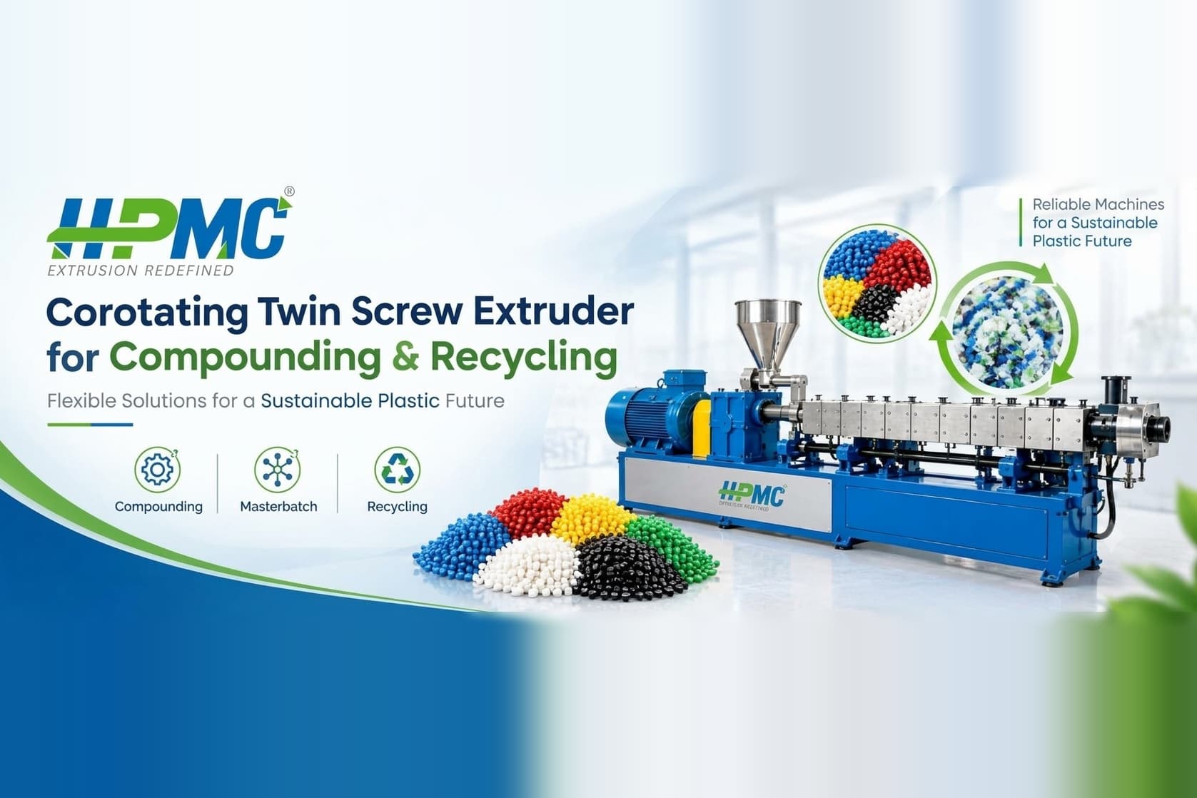 Corotating Twin Screw Extruder for Compounding & Recycling | HPMC